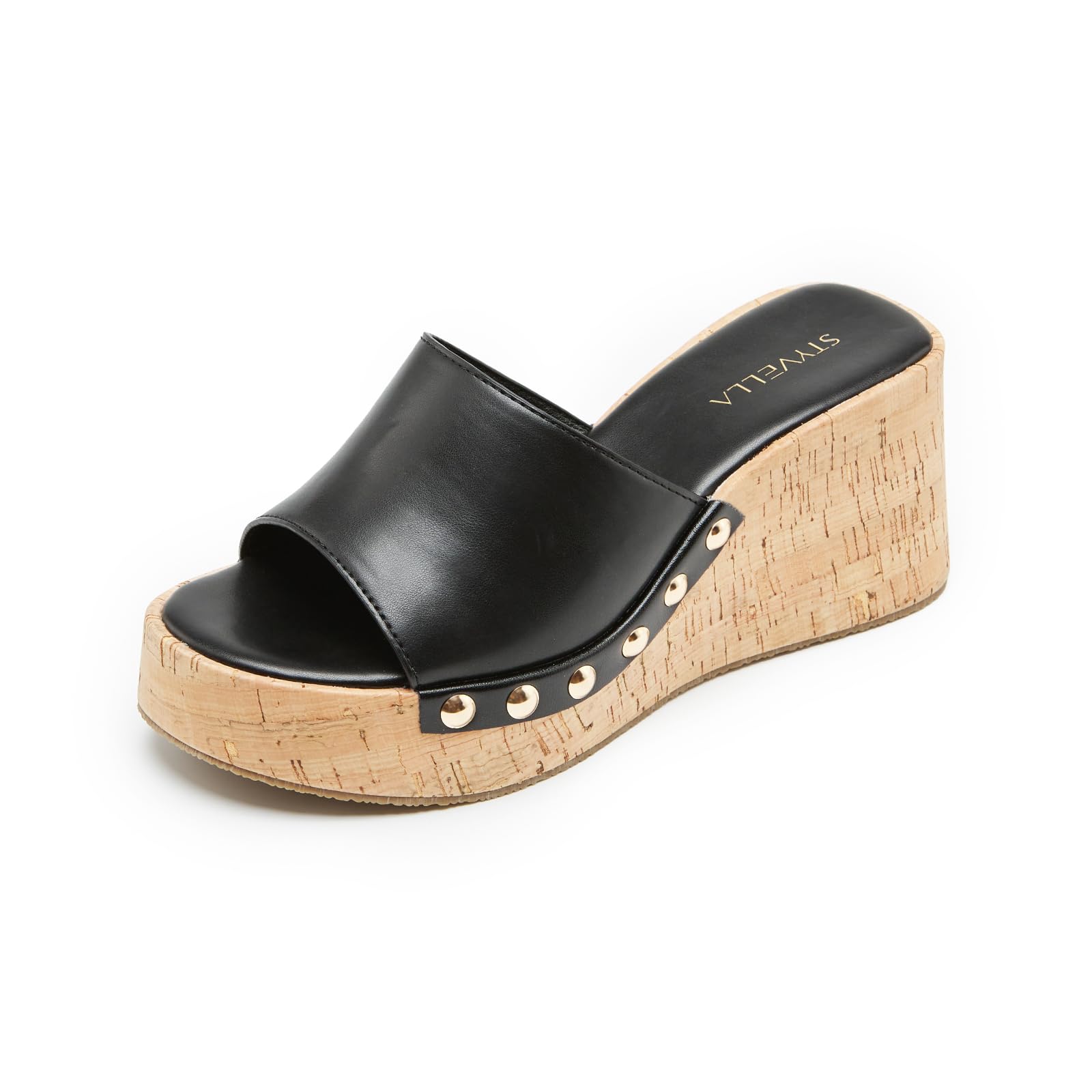 Women's Platform Wedge Sandals, Slip On Open Toe Slides
