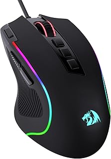 Redragon M612 Wired RGB Optical Gaming Mouse 8000 DPI Remapping Keys | Stable Lag-Free Connection, Redefine Keybinding Macro, Vibing Backlight, Ergonomic Grip Body Comfort