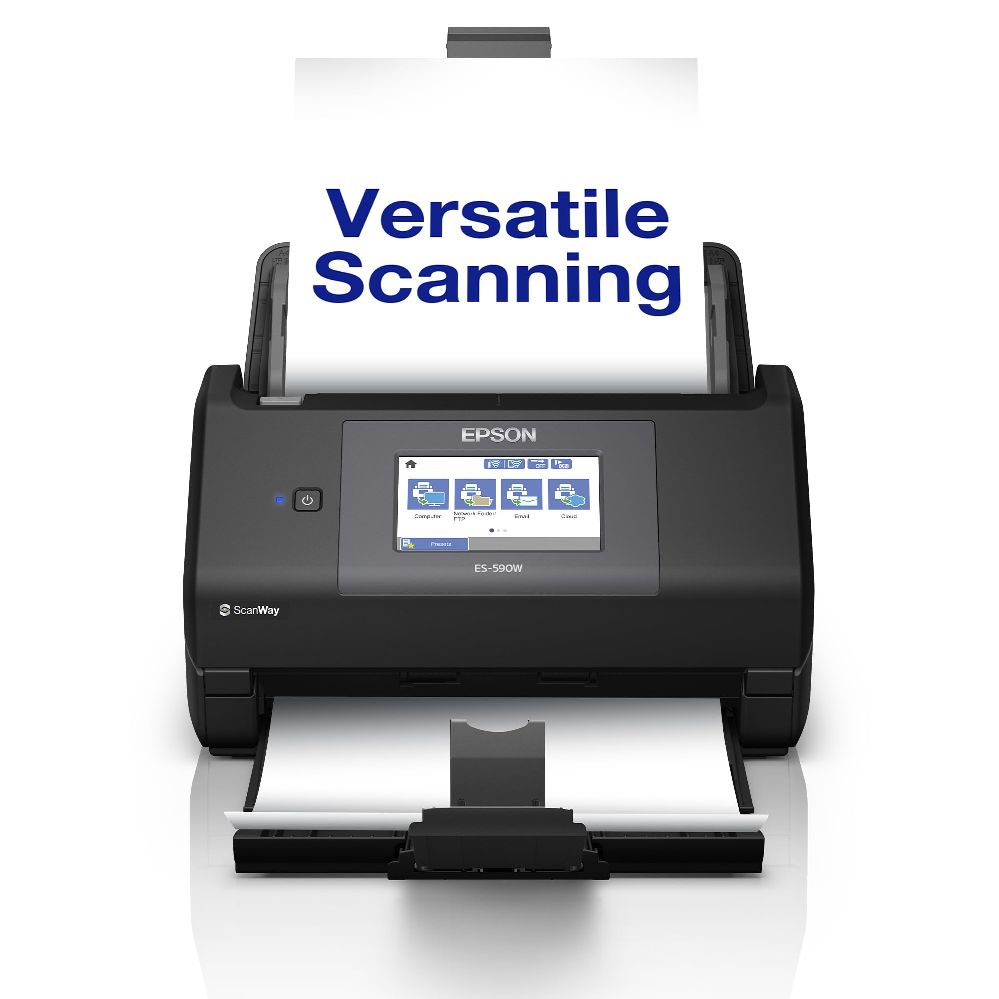 WorkForce ES-590W Wireless Document Scanner | 45ppm / 90ipm | 100-Sheet Auto Doc