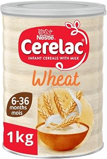 Cerelac Wheat with Milk Baby Cereal 6+ Months 1kg | Smooth baby porridge enriched with iron, calcium, zinc and vitamins A, C & D. Just add water for an easy nutritious breakfast