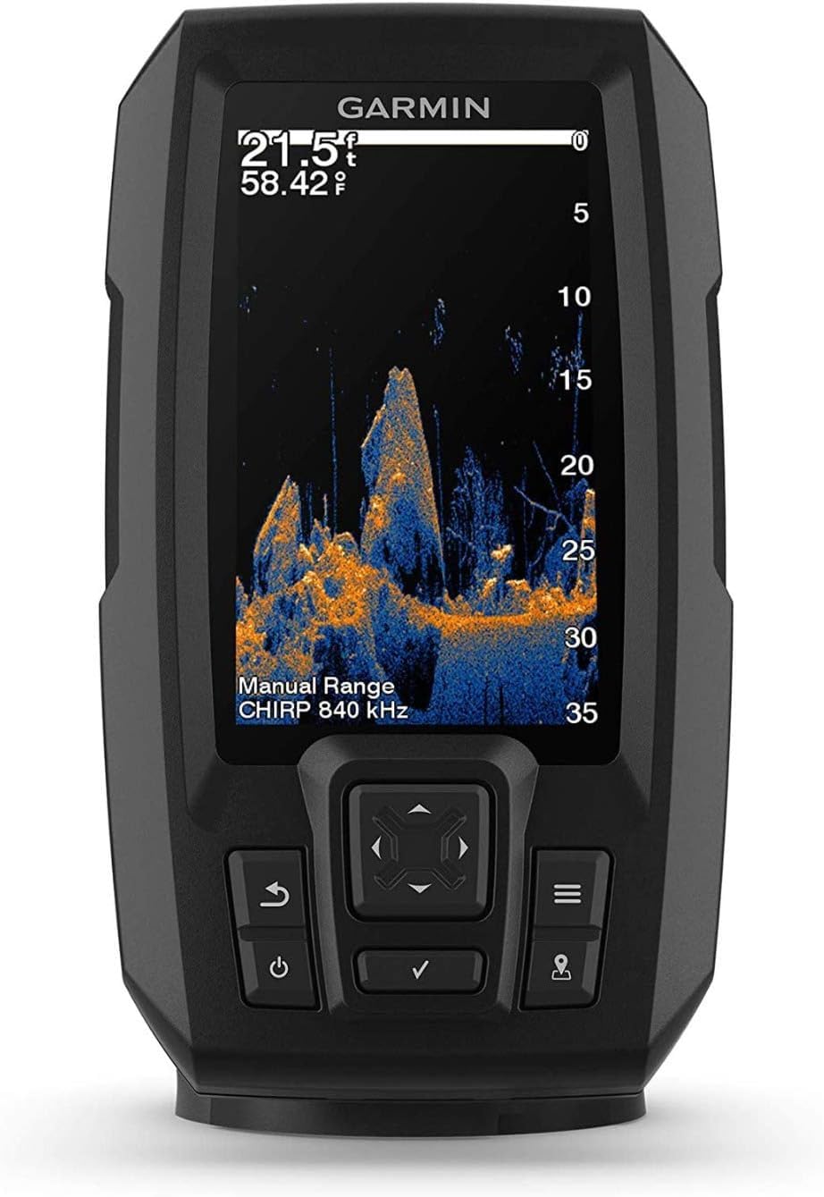 Garmin STRIKER Vivid 4cv, Easy-to-Use 4-inch Color Fishfinder and Sonar Transduc