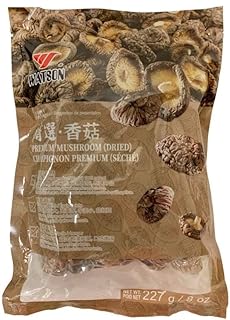 WATSON Premium Mushroom (Dried) Dried Shiitake Mushroom Dried Mushrooms 227g (8oz) Dried Mushrooms for Cooking Vacuum-Locked Nutrients Mushroom Soup Making Dried Chinese Mushroom
