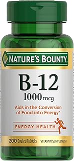 Nature's Bounty Vitamin B12 1000 mcg Caplets, 200 ct | Vitamin B12 Supplements, Supports Energy Metabolism
