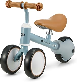Kinderkraft Balance Bike CUTIE, Lightweight Kids First Bicycle, Baby Walker, Trike, No Pedals, with Ajustable Seat, for Toddlers, from 1 Year Old to 15 kg, Blue