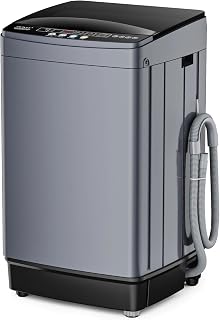 DEWEL 17.8LBS Compact Portable Washing Machine, Fully Automatic Spin Combo | Top Load, 10 Wash Programs, 24H Delay Start, Child Lock, 56dB Quiet, Auto Tub Clean, for Apartment, RV, Dorm, Small Space