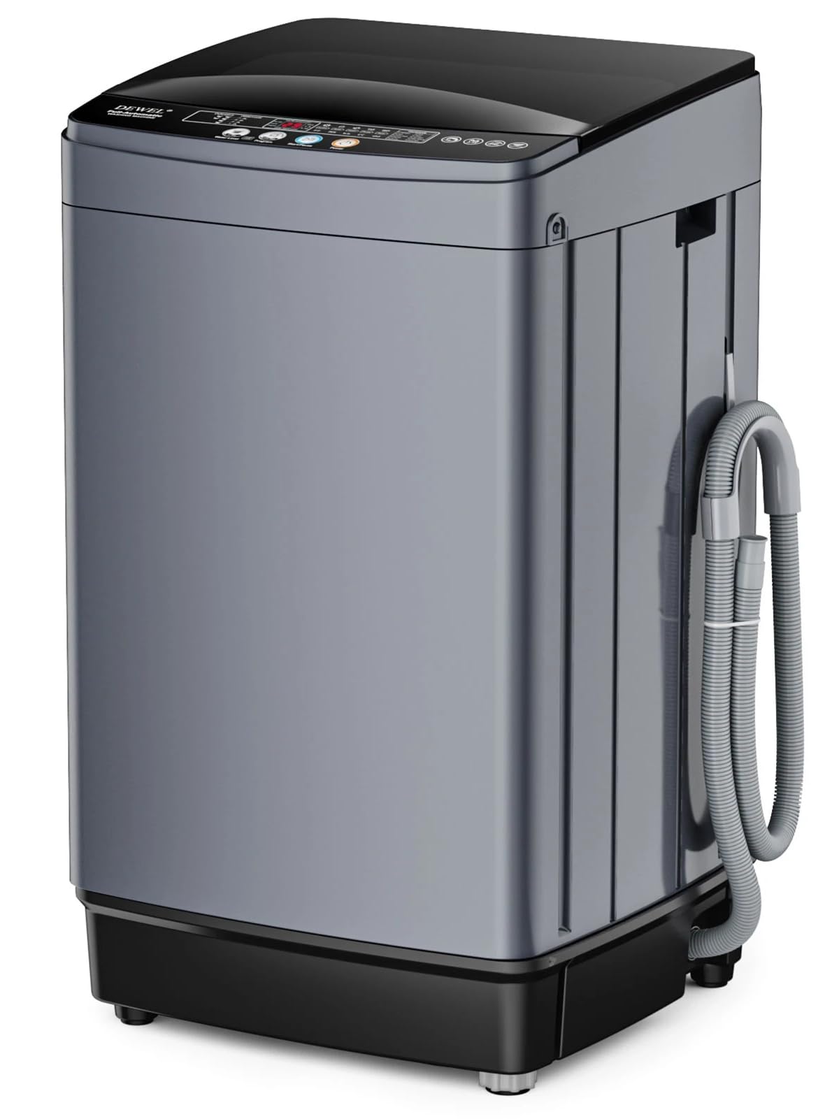 DEWEL 17.8LBS Compact Portable Washing Machine, Fully Automatic Spin Combo | Top