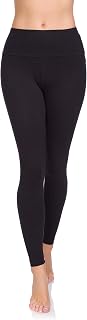 SOFTSAIL LWP Women's Leggings Cotton High Waisted Full Length Tummy Control Stretch Pants with Elastic Panels for Women Plus Size