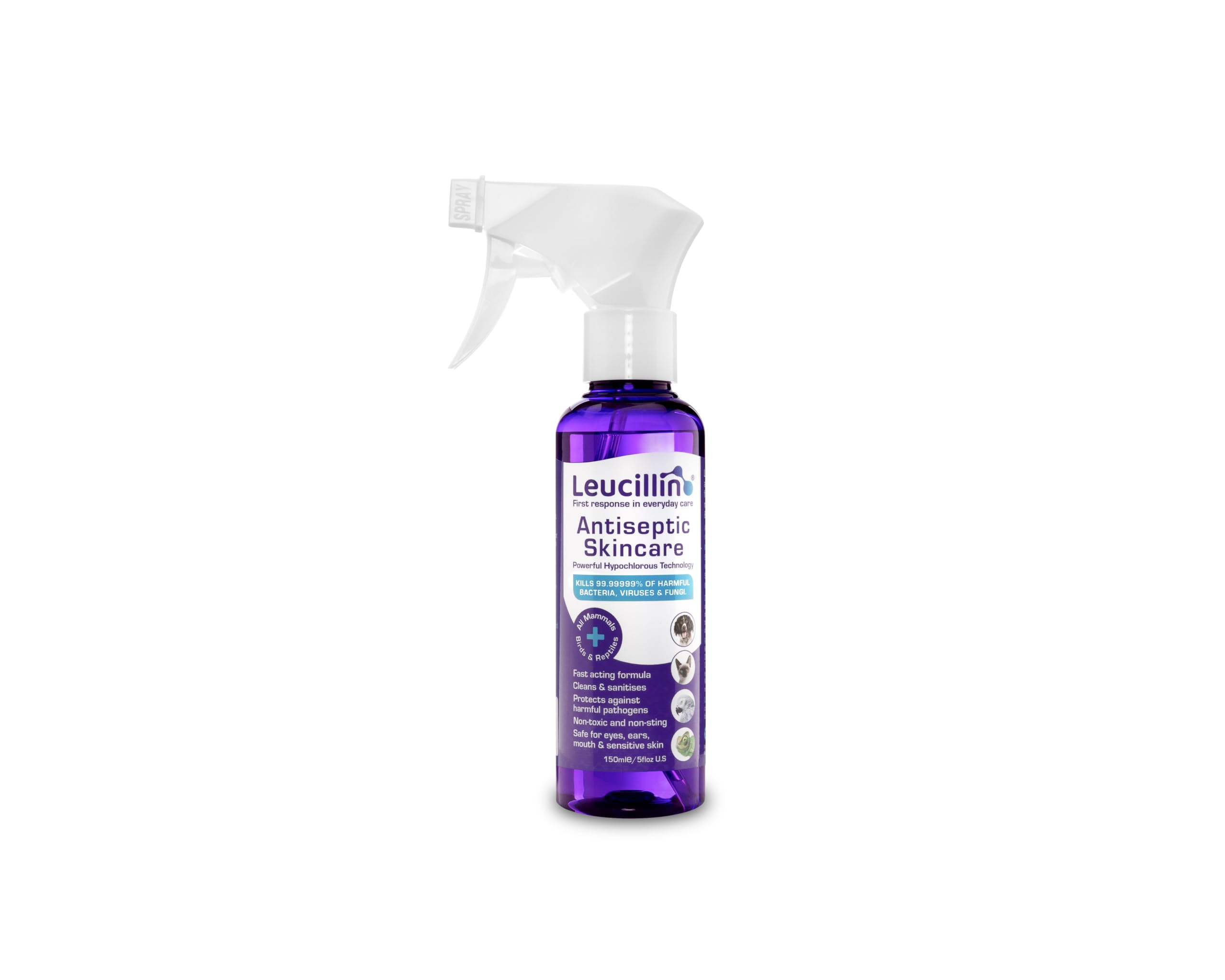 Leucillin Natural Antiseptic Spray 150ml - Antibacterial Antifungal Antiviral fo
