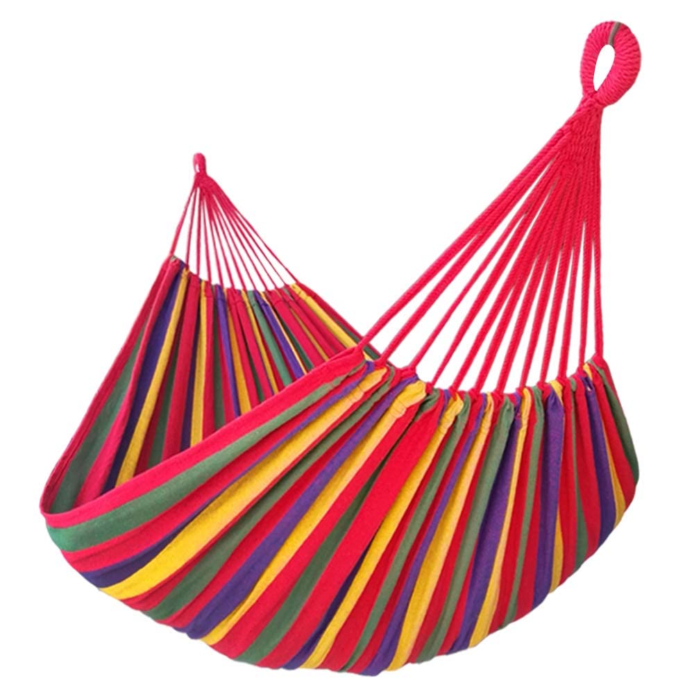 GOCAN Hammock 2 Person Outdoor bedsize 220 x 160cm（Red） | Poly-Cotton Hammock 50