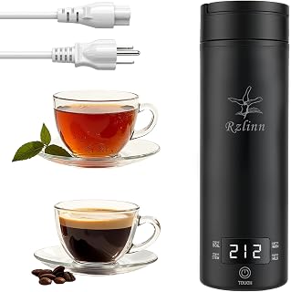 Portable Electric Kettle For Travel, 120V, 450ml, 4 Temperature Control | 316 Stainless Steel Lining, Fast Boiling Water, Auto Shut-Off, BPA-Free, Small Water Kettle for Office & Hotel, Black