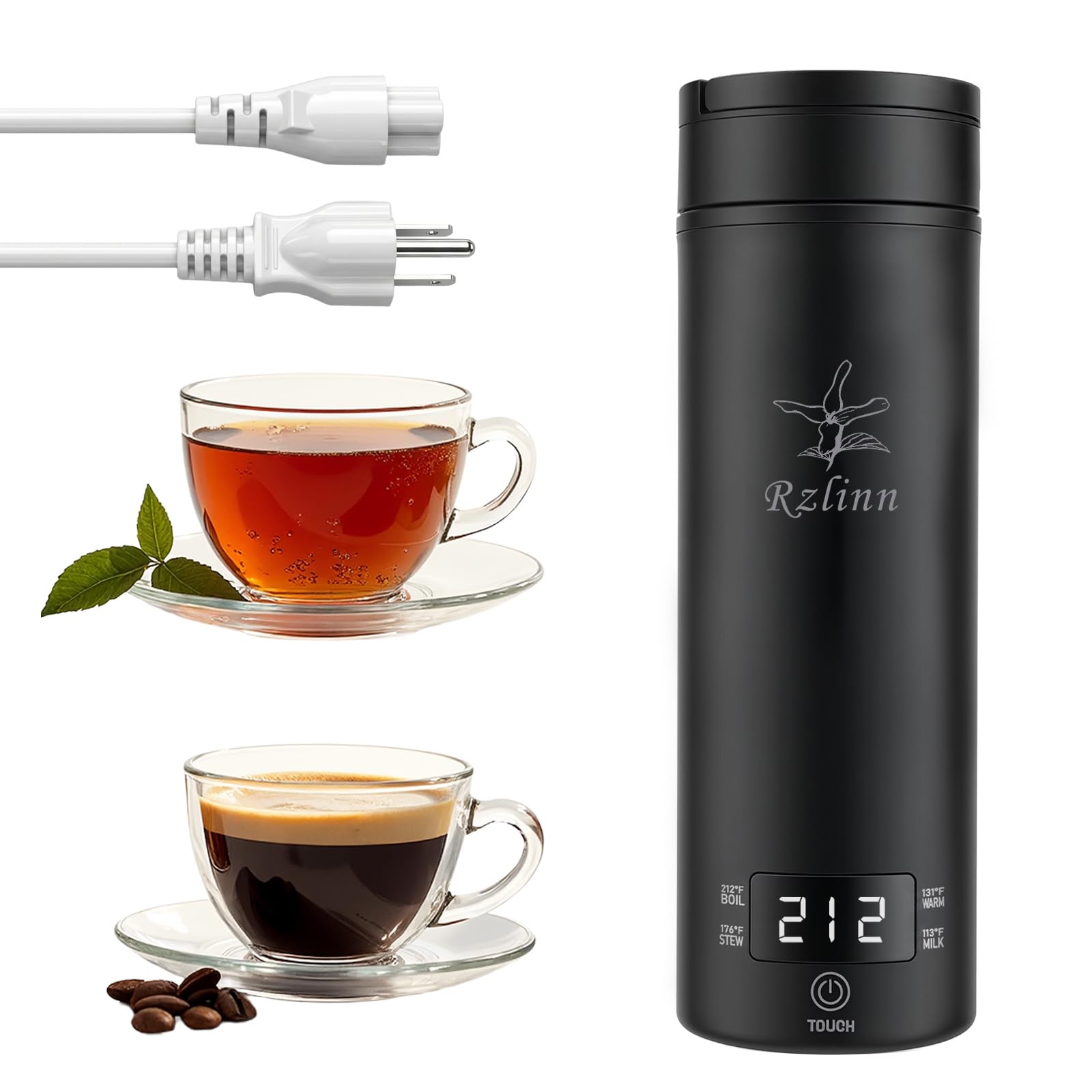 Portable Electric Kettle For Travel, 120V, 450ml, 4 Temperature Control | 316 St