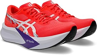 ASICS Men's Magic Speed 4 Sneaker, Flash Red White, 12 UK