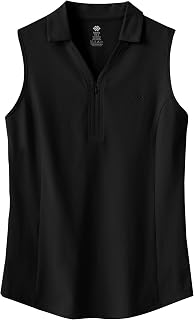 MoFiz Women's Sleeveless Polo Shirt Golf Shirt Summer Cotton Top Breathable
