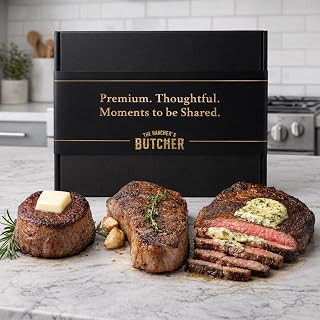 Rancher’s Butcher Steak Box – Ribeye, NY Strip & Filet Mignon | Premium beef assortment, rich marbling, tender cuts, butcher-quality, individually sealed for freshness and easy prep