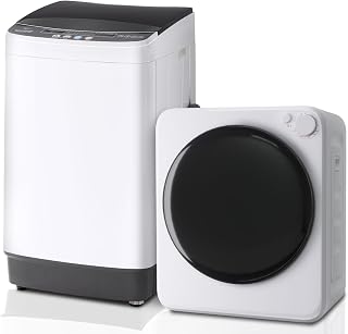 Stopsad 2.0 & 1.6 Cu.Ft Washer Dryer Combo Full Auto 10 Wash 5 Dry Modes | Protable Washer and Spinner Combo, Stainless Steel Tub, Drain Pump, Easy Plug-And-Play, for Apartment, Bathroom, Home, RV