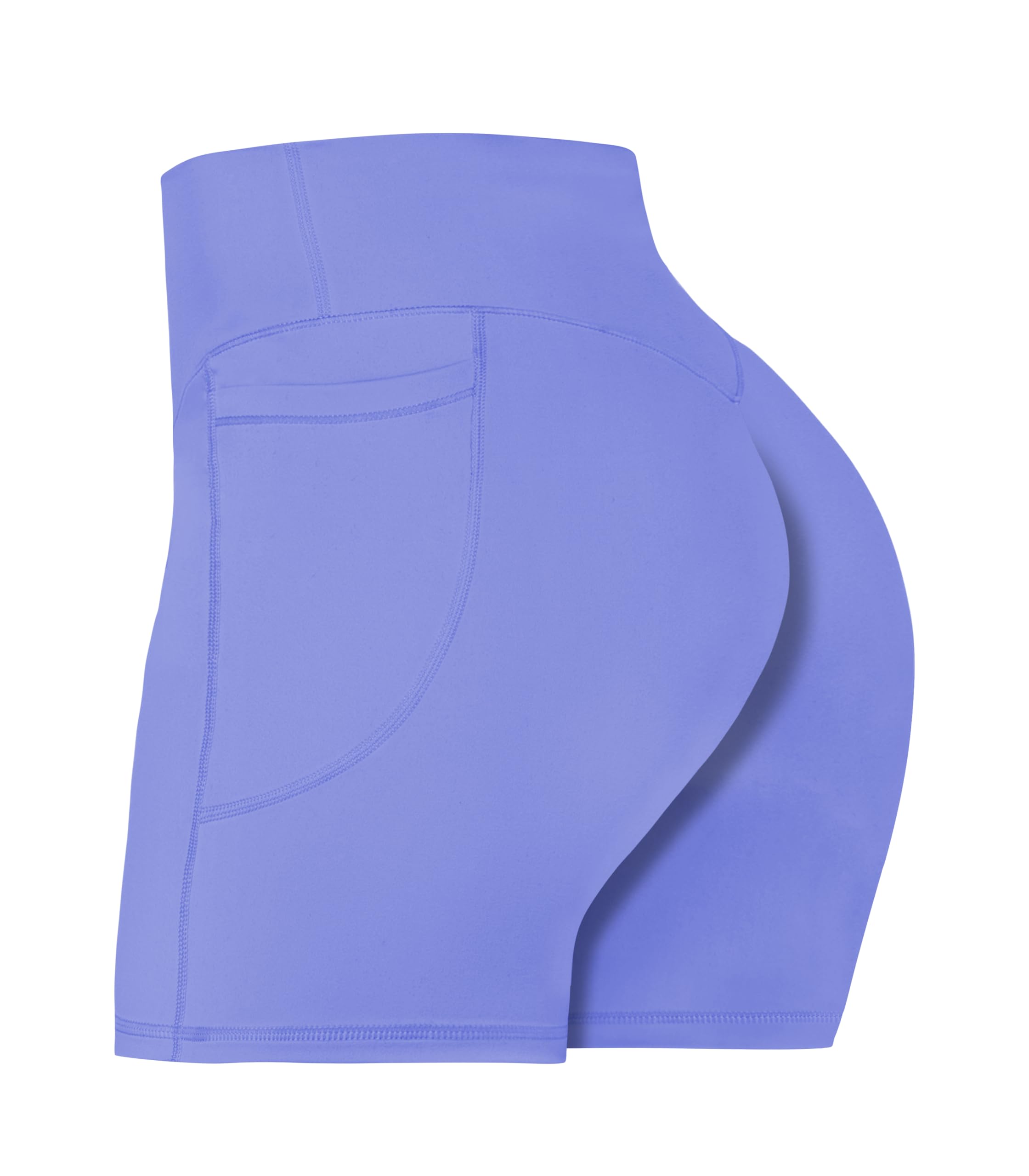 Sunzel Women's Front Seamless Biker Shorts with Pockets, Tummy Control Yoga Gym 
