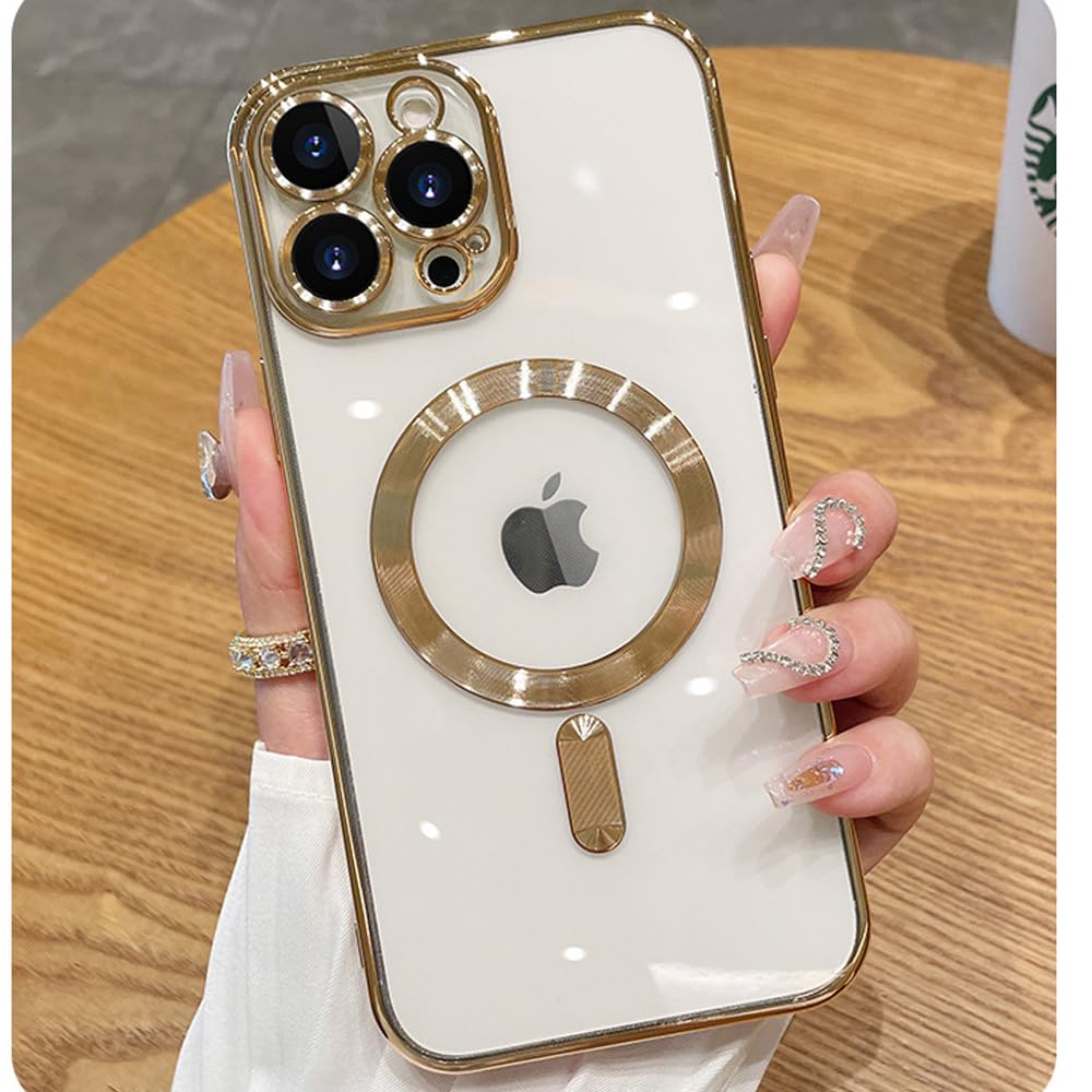 Magnetic Case for iPhone 15 Pro Case Clear Compatible with MagSafe Built-in Came