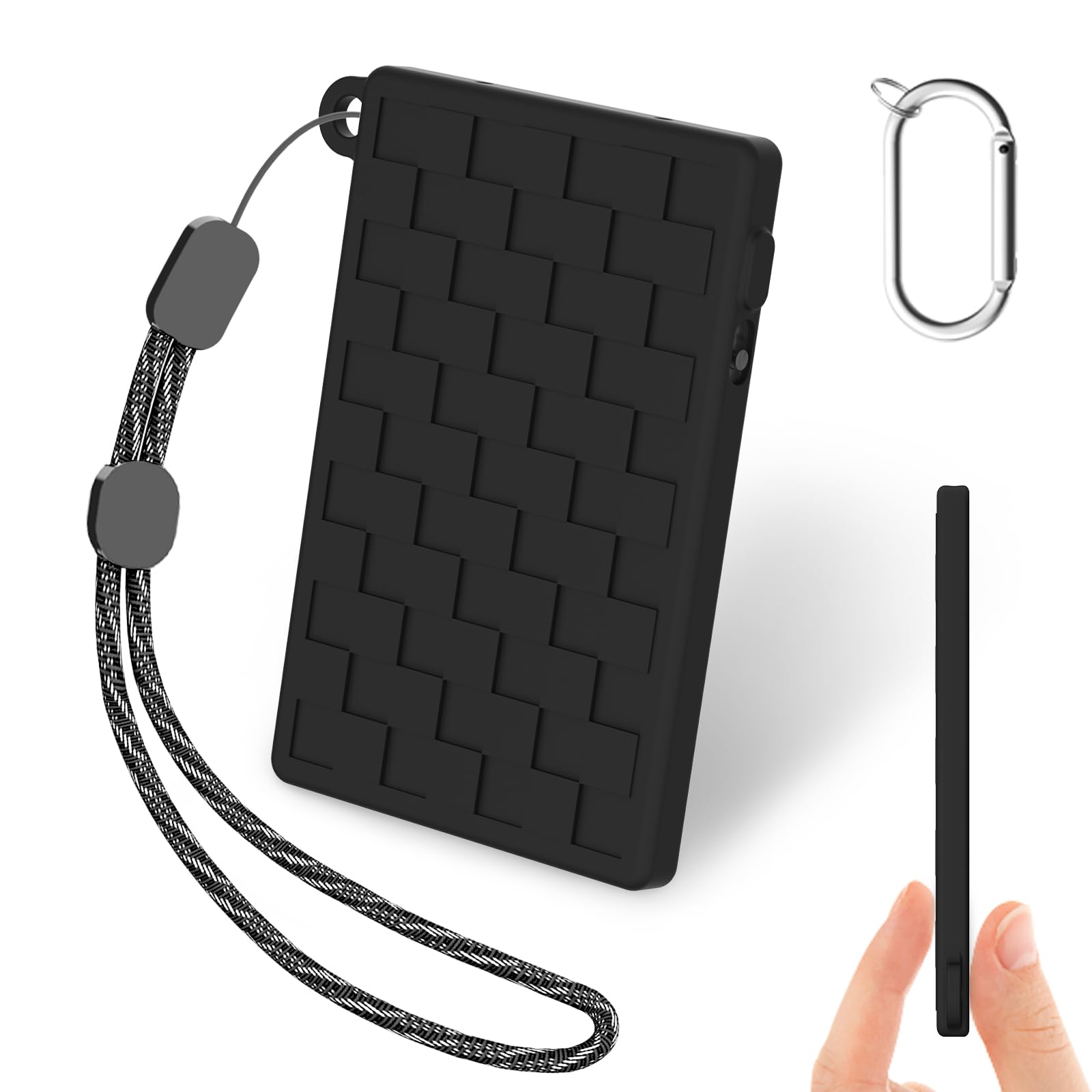 Shockproof Silicone Case for Pocket AI Voice Recorder, Black | Protective Cover,