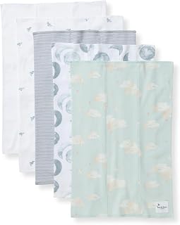 Burt's Bees Baby 100% Organic Cotton Burp Cloths, 17x11.75 in, 5-Pack | Extra absorbent large burp cloths are perfect for catching every messy moment