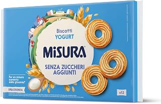 Dolcesenza Biscuits Yogurt, No Added Sugar | Shortbread with Flour Type 2 from Italian Filiera Italiana, Pack of 12 Packets to Take with You, 400 g