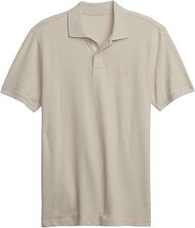 GAP Men's V-Stretch Pique Polo - Solid Polo Shirt