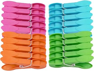 20 Pack Heavy Duty Plastic Clothespins - Strong Grip Laundry Clips for Clothes, Towels & Blankets, Durable Drying Essentials