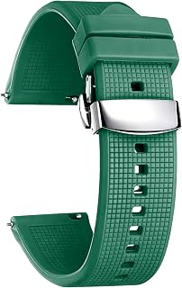 BINLUN Quick Release Silicone Watch Straps for Watches Rubber Men and Women 18mm 19mm 20mm 21mm 22mm 24mm Rubber Smart Watch Replacement Strap with 8 Colors