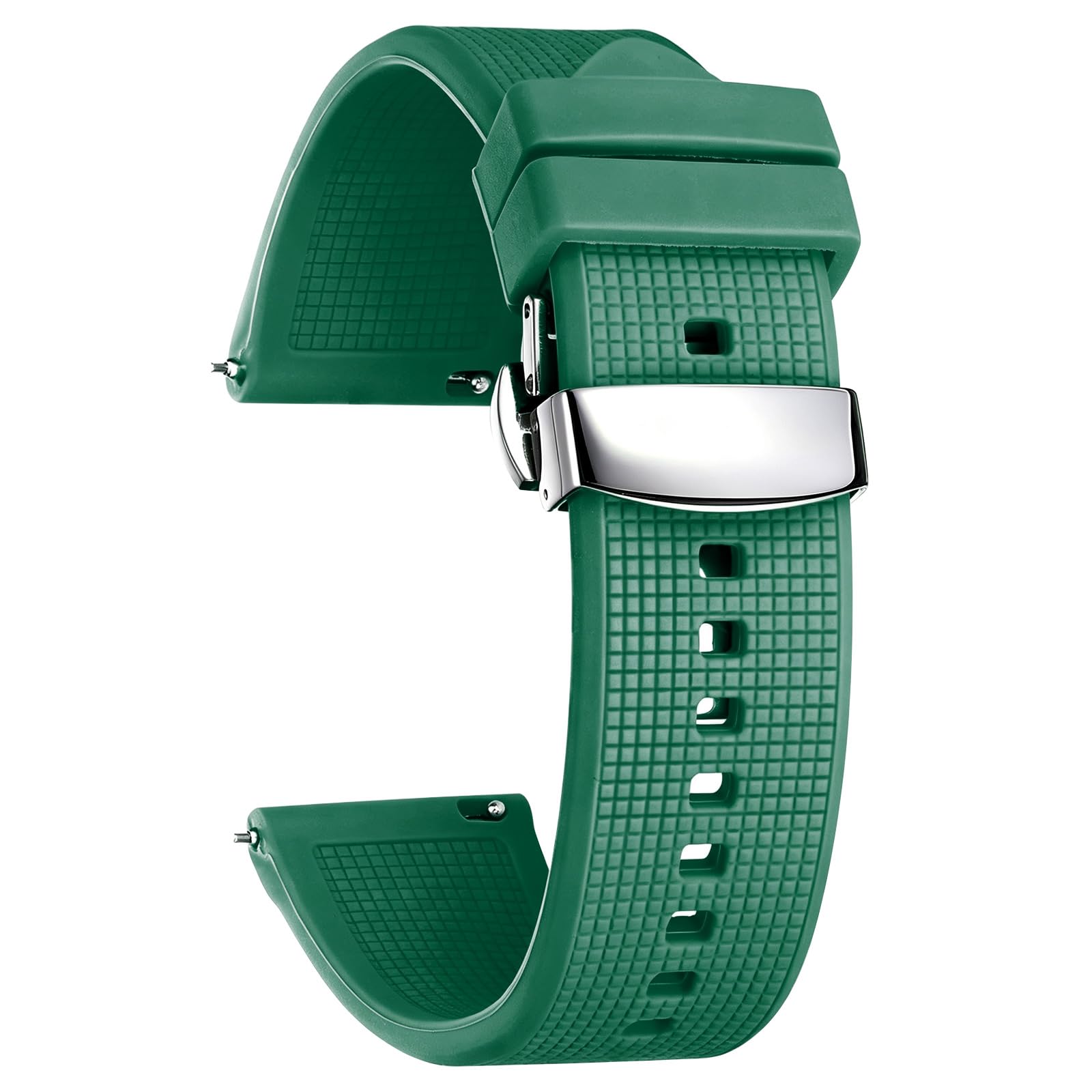 BINLUN Quick Release Silicone Watch Straps for Watches Rubber Men and Women 18mm