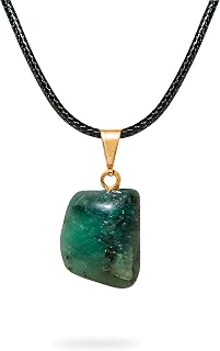 Ayana Crystals Emerald Pendant Necklace – May Birthstone Jewelry for Emotional Balance & Heart Chakra, Ethically Sourced Crystal for Women
