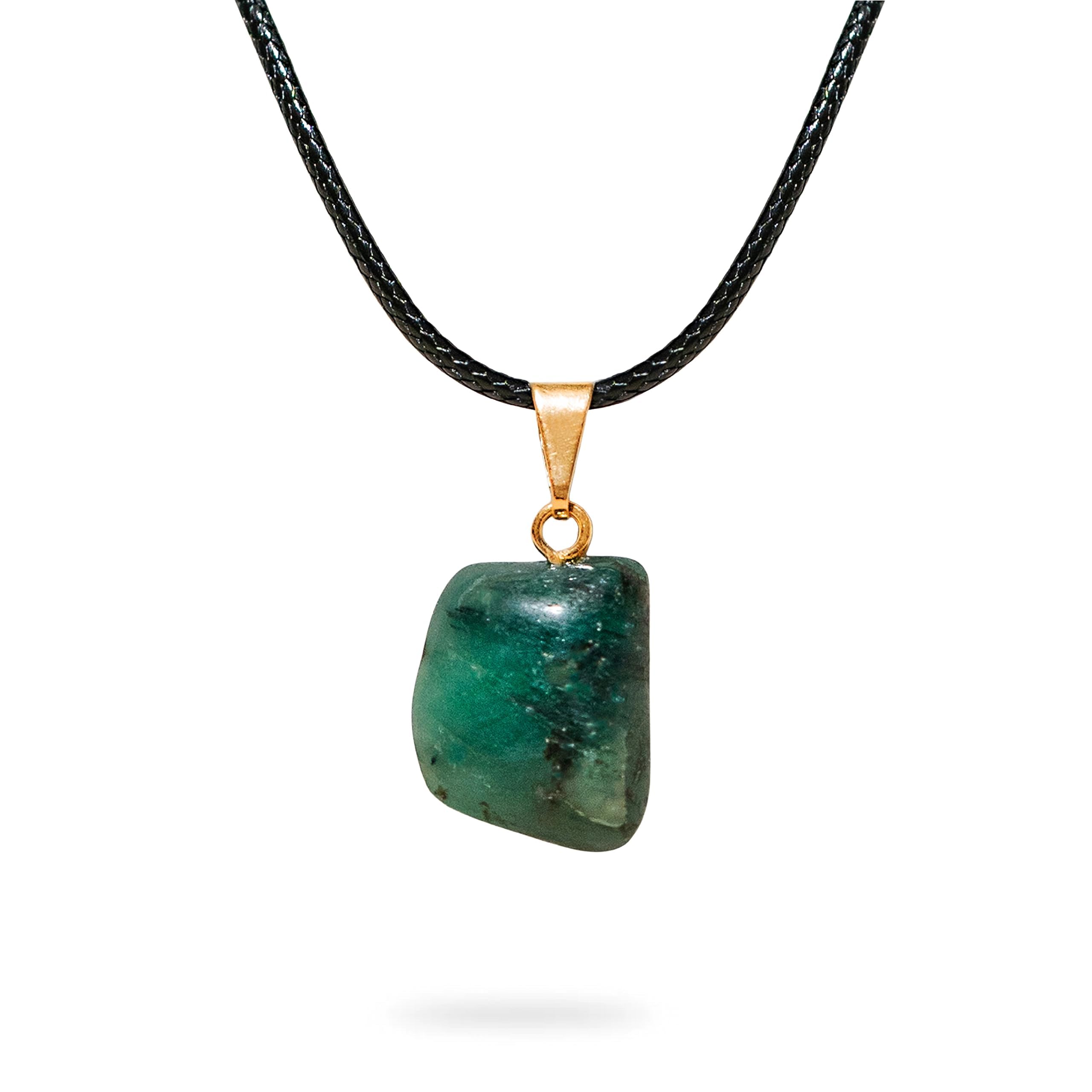 Ayana Crystals Emerald Pendant Necklace – May Birthstone Jewelry for Emotional B