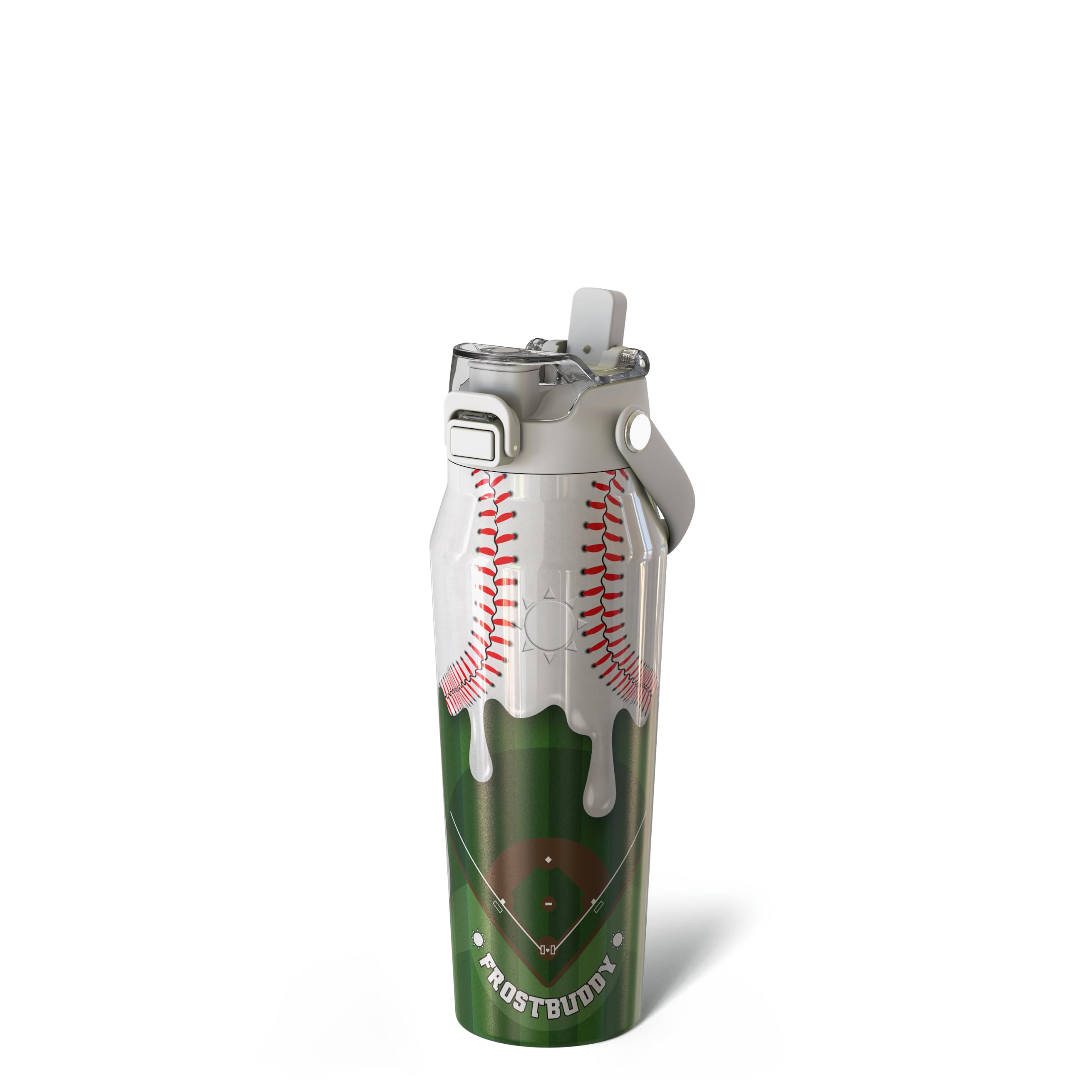 Frost Buddy 24oz Insulated Water Bottle - Straw & Chug Lid - Leak-Proof | Baseba