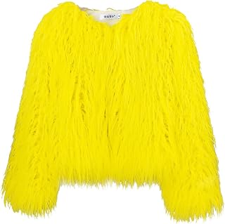 Spring Winter Fluffy Faux Fur Coat Women's Shaggy Jacket Outwear