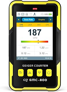 Nuclear Radiation Detector GQ GMC-800 Geiger Counter USA Design Product US National Standard Large Color LCD Display 5 Alarm Types Dosimeter Data Save & Global Share Beta Gamma X-ray Portable Device