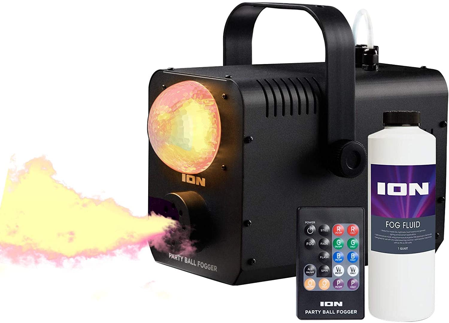 Ion Audio Party Ball Fogger 1000-Watt Fog Machine with Built-in Party Lights (Re
