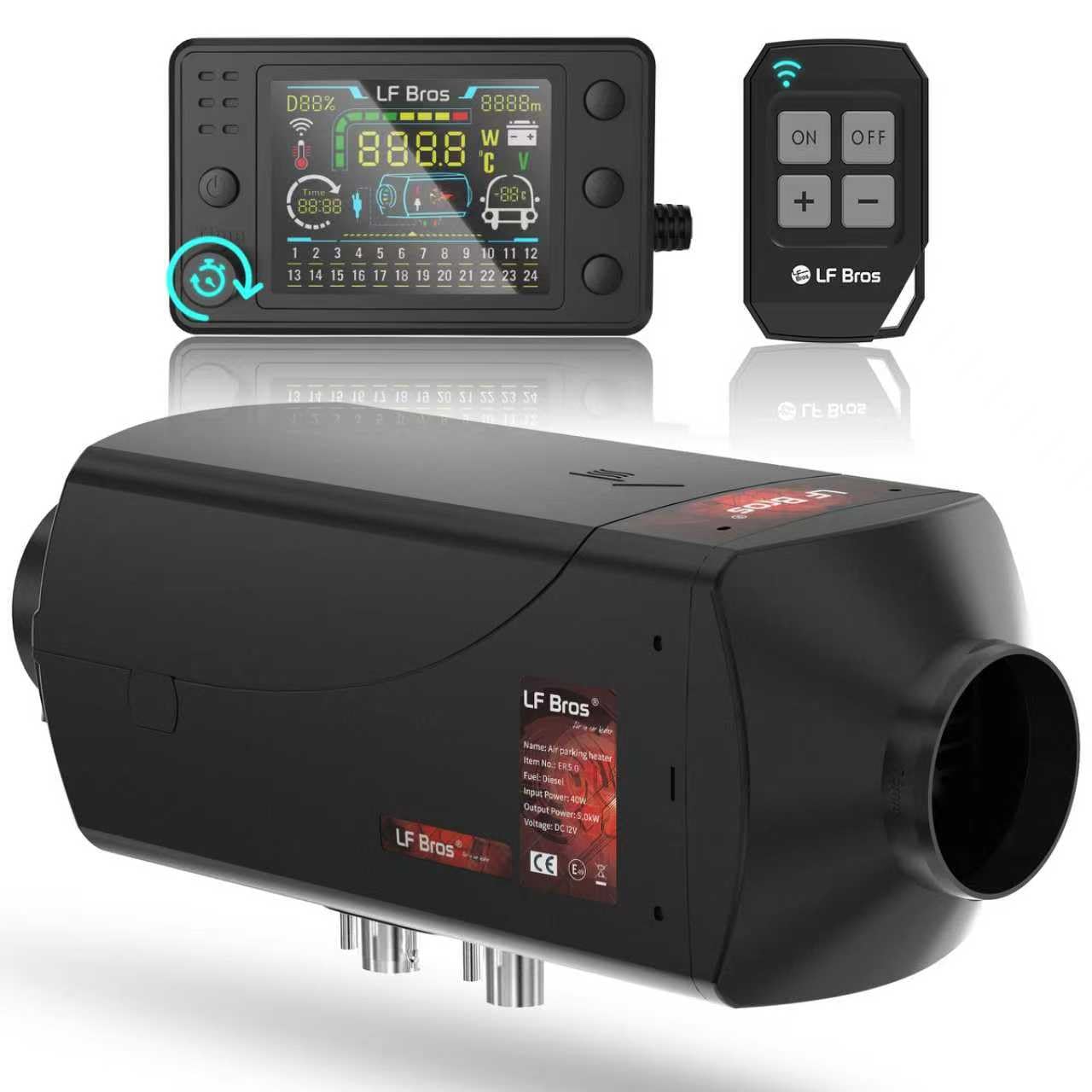 LF Bros 5KW Split Diesel Heater, 12V Air Heater with Timer (T3 5KW) | Split Desi