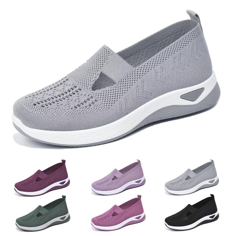 dubuto Women's Walking Shoes 2024 New Wove Breathable Soft Orthopaedic Diabetic 