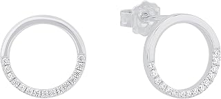 s.Oliver s.Oliver Women's Earrings 925 Silver with Synthetic Zirconia, 1.2 cm, Supplied in Jewellery Gift Box, 2015121