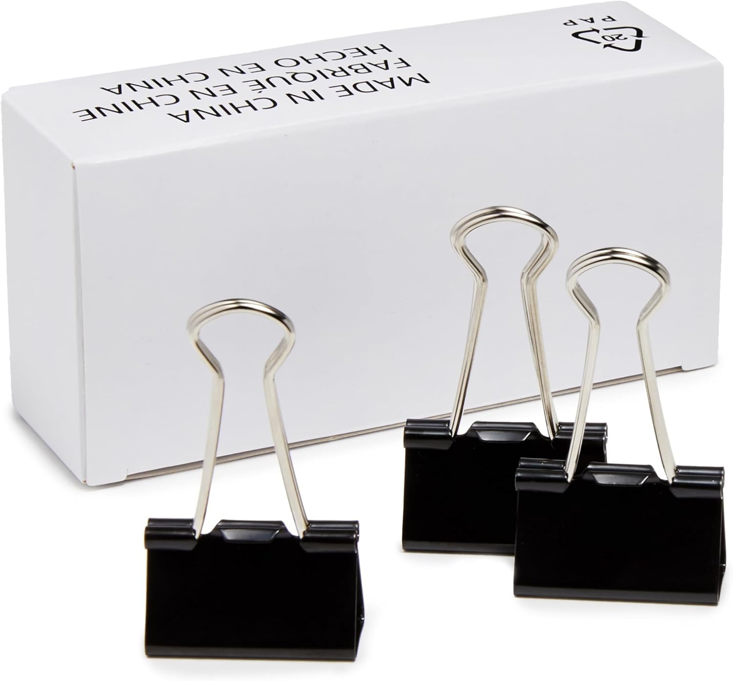 Amazon Basics Sturdy Binder Clips, Office Supplies, Medium 1.25 in, Document Org