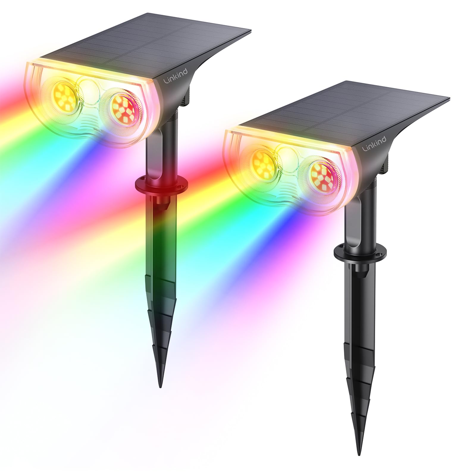 Linkind Halloween Solar Lights Outdoor Spotlight Waterproof RGB 2 Pack | Starray