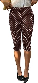 Milumia Women's Plaid Capri Leggings Low Waisted Split Hem Capris Pants