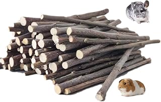 LISSION Apple Tree Sticks 2.2lb 1000g, Natural Wood Molar Sticks, Pet Chew Toys for Guinea Pig, Chinchilla, Rabbit, Hamster, Bunny, Small Animal Molar Snacks