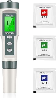 pH Meter, 3-in-1 TDS Meter Digital Water Tester with 0.01 High Precision | 0-14 pH Test Range, LCD Display, ATC, Pocket Size TDS/Temp/pH Tester for Wine, Aquarium, Pool, Indoor Plants and Drinking