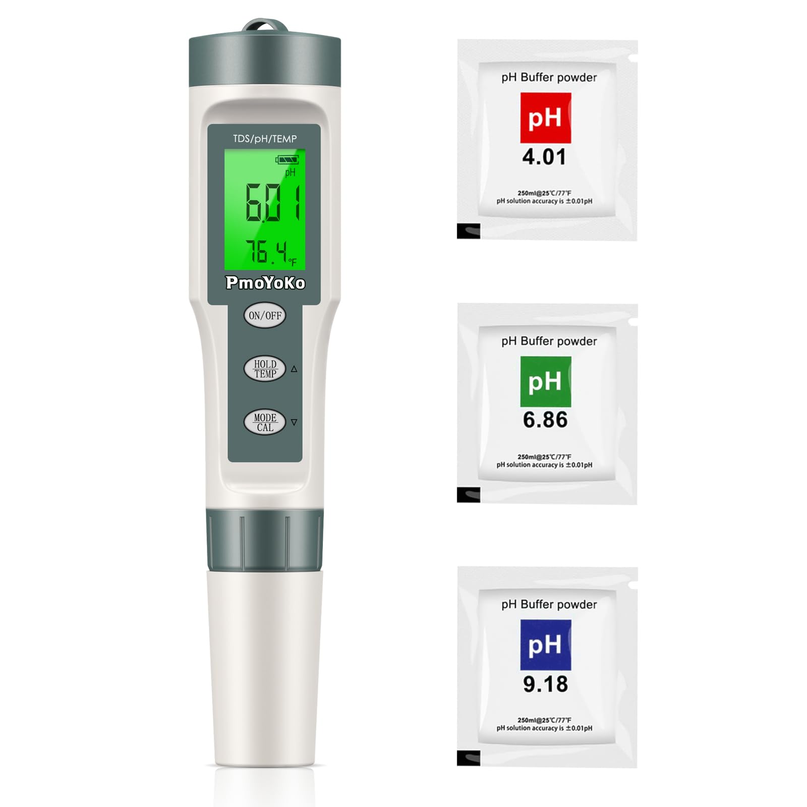 pH Meter, 3-in-1 TDS Meter Digital Water Tester with 0.01 High Precision | 0-14 