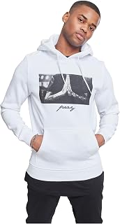 MISTER TEE Men's Hooded Sweatshirt with Kangaroo Pocket, Long Sleeve Sweatshirt with Print, Cotton Fleece Pullover without Zip, Various Colours Available, Sizes XS-5XL