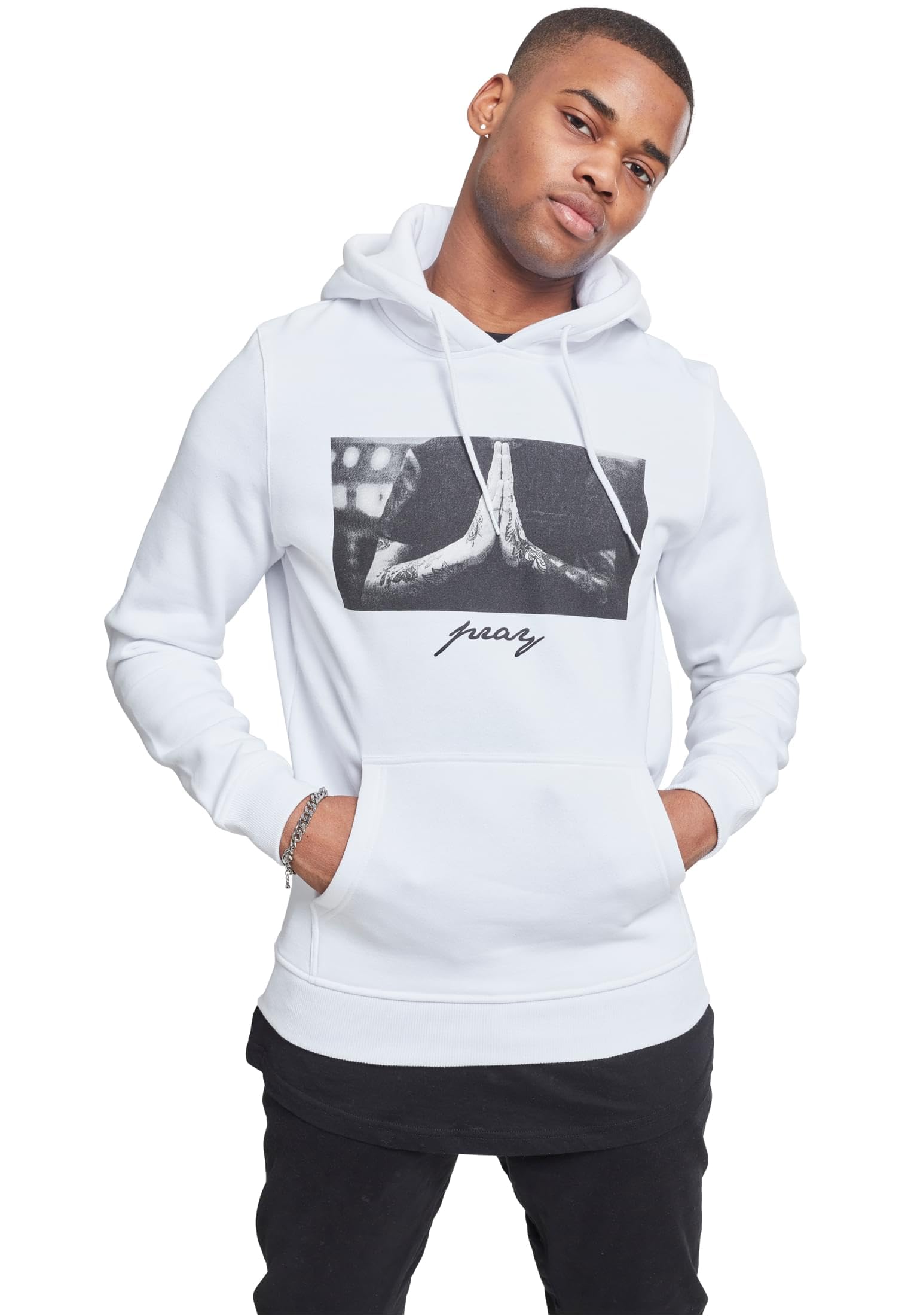 MISTER TEE Men's Hooded Sweatshirt with Kangaroo Pocket, Long Sleeve Sweatshirt 