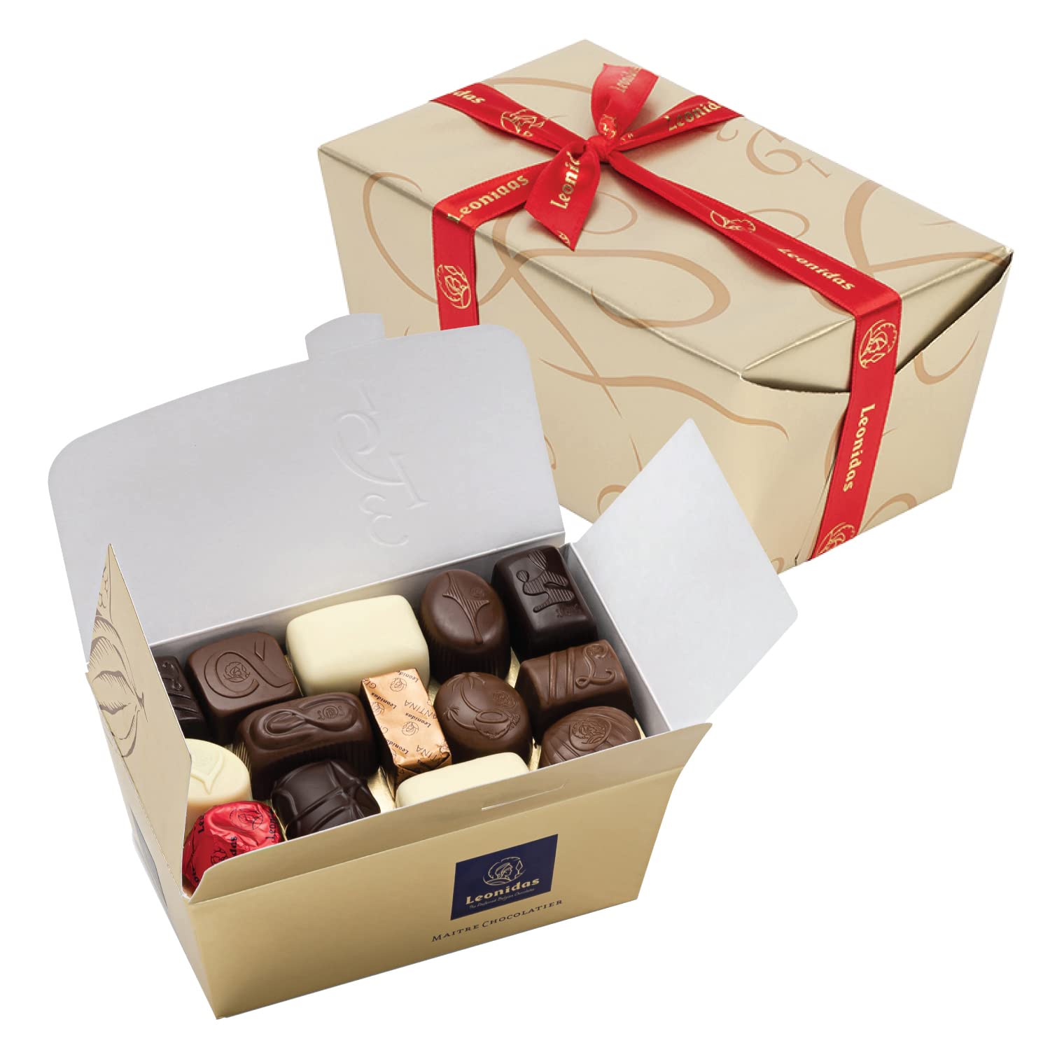 Leonidas Belgian Chocolates | NO Alcohol Assortment of Milk Chocolates, Dark Cho