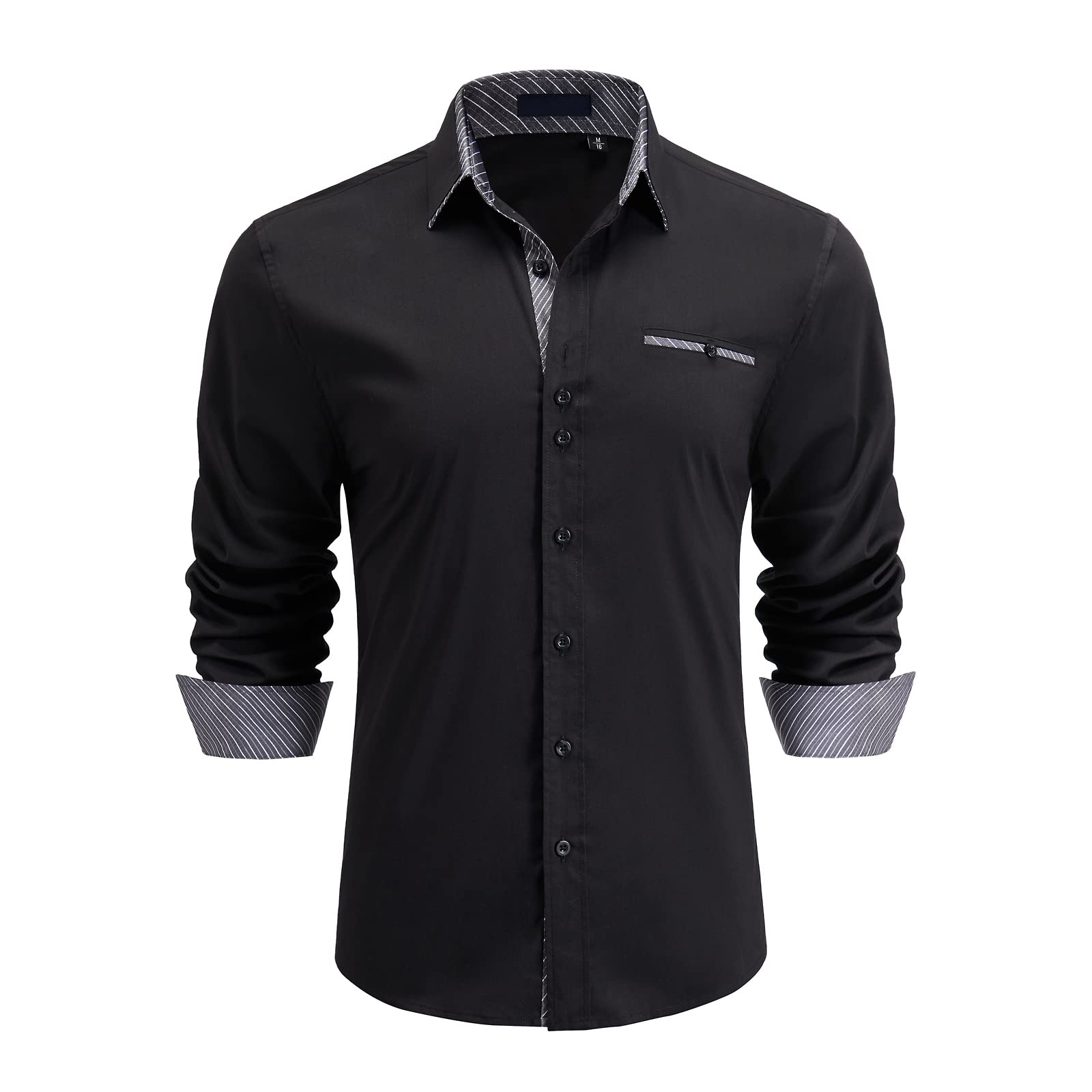 Enlision Men's Dress Shirts Long Sleeve Business Casual Shirt Regular Fit Button