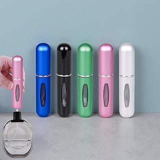 5 Pcs Perfume Spray Bottles Refillable Perfume Atomizer Set for Women Outdoor Travel (Matte Finish)