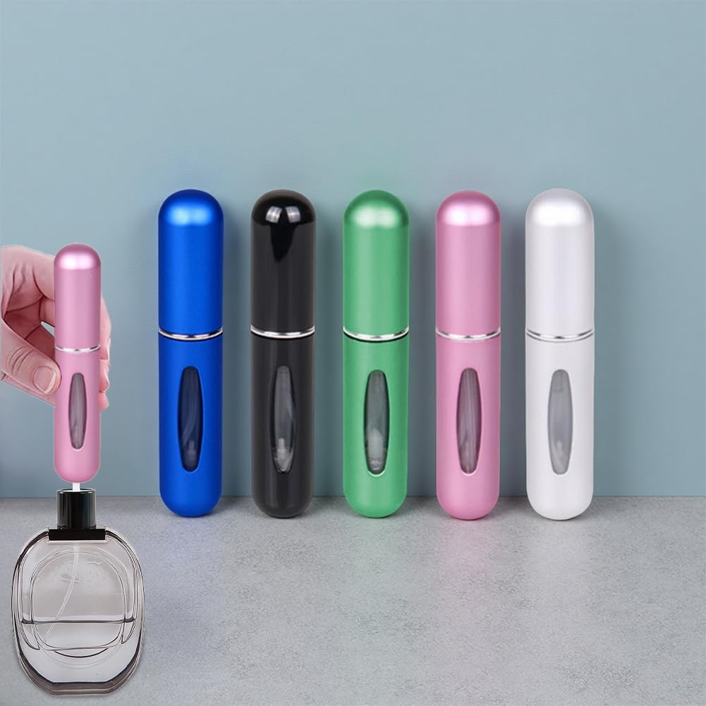 5 Pcs Perfume Spray Bottles Refillable Perfume Atomizer Set for Women Outdoor Tr