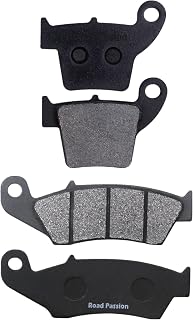 Road Passion Carbon Fiber Front & Rear Brake Pads for HONDA CR125R CR250R 2002-2007 / CRF250R CRF250X 2004-2009 / CRF 450R CRF 450X 2002-2009